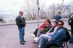 (Bild: 40) Finska linjen i Ungern 1993-04. Eero Visnen fick st, tjejerna ville sitta.