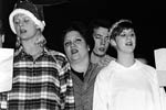 (Bild: 1) Julfest 1993-12 Sng av en oknd, Ellinor Wadbrant, Joakim Galle och oknd.