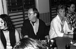 (Bild: 18) Julavslutningsfest 17.12.1997. Sherry Amedi, Stig-Otto Nilsson och Karin Eliasson samt Rolf Sass vid julbordet.